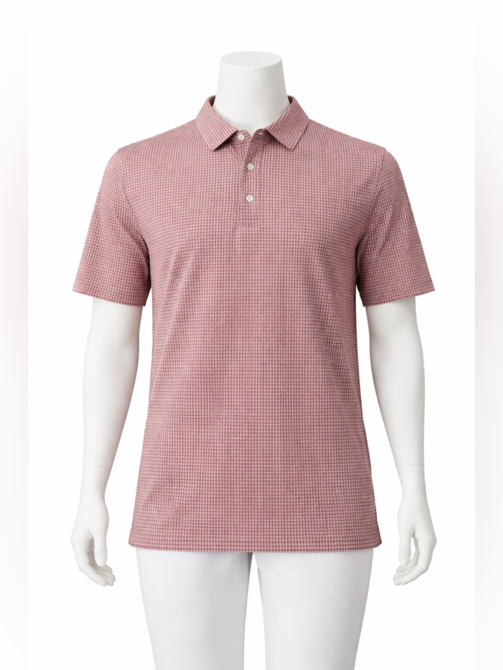 Boston Scott Golf Men’s Stretch Golf Polo Shirt burgundy dot UPF50 Size S NWT